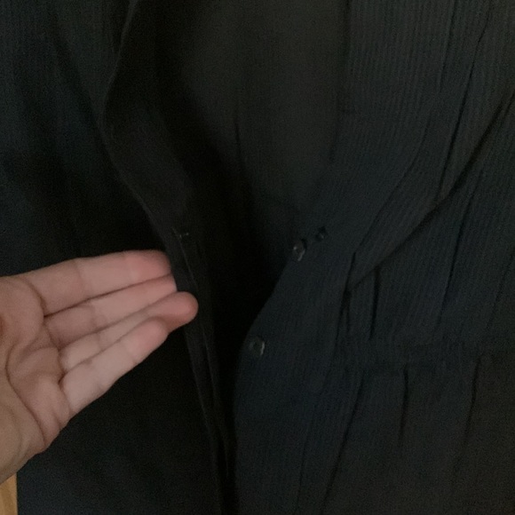 BCBG MAXAZRIA - lantern sleeve black blouse - Picture 8 of 9